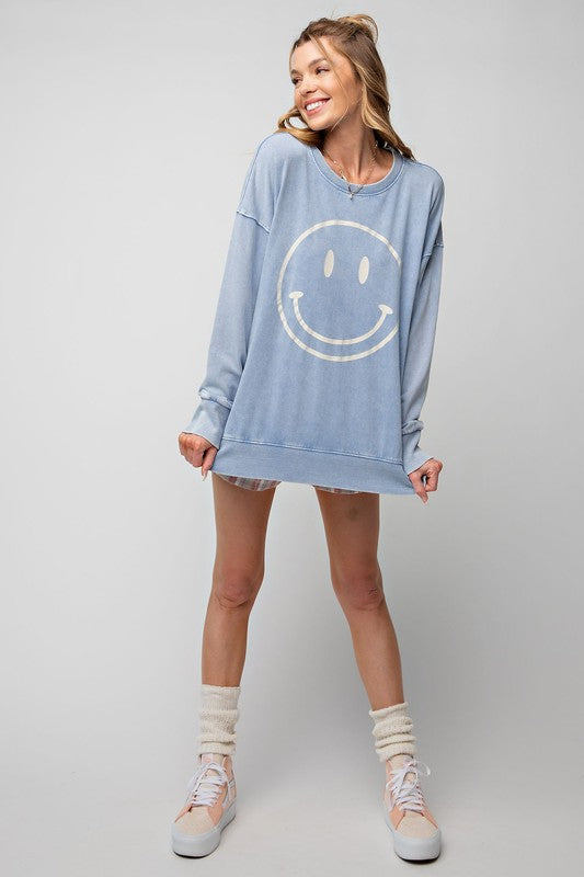 Smiley Face Crewneck Sweatshirt