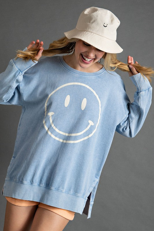 Smiley Face Crewneck Sweatshirt