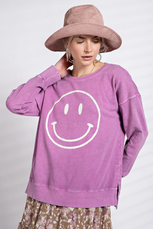 Smiley Face Crewneck Sweatshirt