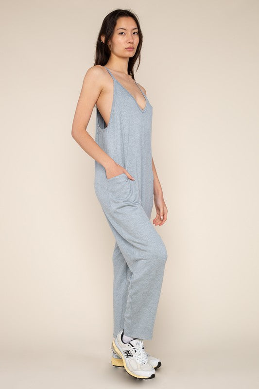 The Kourtney Relaxed Fit V-neck Jumpsuit